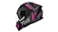Capacete Fechado Race Tech Volt Abstrak Fosco Preto Rosa - Imagem 1