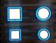 KIT 5 - Luminária Plafon Led  Neon Led Embutir Quadrado Borda Azul 12+4W - Imagem 4