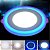 KIT 5 - Luminária Plafon Neon Led Sobrepor Redondo Azul 12+4W - Imagem 5