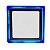 KIT 5 - Luminária Plafon Led Neon Sobrepor Quadrado Azul 12+4W - Imagem 3