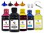 Kit Solução De Limpeza 250ml + 4 Refil 250ml Tinta Compatível Epson L355 L365 L375 L395 L3110 L3150 - Imagem 1