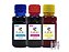 Kit Color Tinta Compatível Impressora Epson L395 L3110 L3150 - Imagem 1