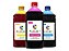 3 Refil Color Tinta Compatível Epson L375 L395 L3110 L3150 - Imagem 2