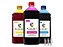 3 Refil Color Tinta Compatível Epson L375 L395 L3110 L3150 - Imagem 1