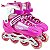 Patins Infantil 4 Rodas In-line Abec-5 Tam. 34-37 Ajustável Rosa - 82067 - Imagem 1