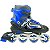 Patins Infantil 4 Rodas In-line Abec-5 Tam. 34-37 Ajustável Azul - 82067 - Imagem 2