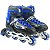 Patins Infantil 4 Rodas In-line Abec-5 Tam. 34-37 Ajustável Azul - 82067 - Imagem 1