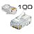 Kit com 100 Unidades Conector Rj45 Cabo Rede Lan Plug - Imagem 1