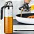 Dispenser Recipiente Garrafa de Vidro 550ml De Azeite Vinagre Pimenta Oleo Molho - 83573 - Imagem 1