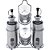 Kit Porta Azeite de Mesa em Vidro e Inox 4 Peças + Suporte - Imagem 2