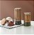 Pote para Mantimentos em Inox e Vidro Rose Kit 3 peças - Imagem 3