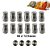 Kit 12 Peças Porta Temperos Aço Inox e Vidro Sal e Pimenta - Imagem 1