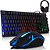 Kit Gamer Teclado Mouse Headset Fone com Led RGB Mouse Pad - Imagem 1