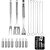Kit De Acessórios Para Churrasco 16 Peças Petisqueira Inox - Imagem 4