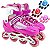 Patins Cadarço Infantil Luz Led Tamanho 34-37 + Kit Proteção - Imagem 1
