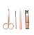 Conjunto Tesoura e Cortador de Unha Rosé Portátil Manicure - Imagem 2