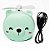 Mini Espelho de Bolsa com Led Ventilador Ursinho Usb Verde - Imagem 2