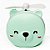Mini Espelho de Bolsa com Led Ventilador Ursinho Usb Verde - Imagem 4