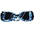 Hoverboard Skate Elétrico Bluetooth Com Led Alça Curta 6,5 Azul Camuflado - 27750 - Imagem 2