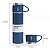 Garrafa Térmica de Inox 500ml Tampa Copo Caneca para Trabalho Camping Água Gelada Azul - Imagem 6