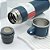 Garrafa Térmica de Inox 500ml Tampa Copo Caneca para Trabalho Camping Água Gelada Azul - Imagem 2