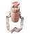 Garrafa Térmica Infantil Inox Canudo e Adesivo 3D 400ml Rosa - Imagem 1