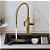 Torneira Monocomando Gourmet Flexível Dourada Cozinha Luxo Bancada Mesa - 82816 - Imagem 2