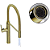 Torneira Monocomando Gourmet Flexível Dourada Cozinha Luxo Bancada Mesa - 82816 - Imagem 6