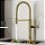 Torneira Monocomando Gourmet Flexível Dourada Cozinha Luxo Bancada Mesa - 82816 - Imagem 7