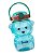 Garrafa De Água Infantil Urso 1000ml Com Alça E Canudo Azul - 82964 - Imagem 4