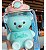 Garrafa De Água Infantil Urso 1000ml Com Alça E Canudo Azul - 82964 - Imagem 7
