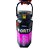 Kit 3 Garrafas Metalizadas 2l 700ml 260ml Com Canudo E Alça Preto - Imagem 4