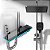 Chuveiro Inox 5 em 1 C/ Ducha Display Digital e Cascata Super Luxo - 83227 - Imagem 1