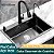 Cuba Aço Inoxidável Luxo Black 68x45 C/ Acessórios - 83905 - Imagem 2