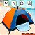 Barraca De Acamapamento Trilha Iglu Impermeável P/ 3 Pessoas Azul e Laranja - 83184 - Imagem 2