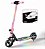 Patinete Elétrico 130w Dobrável 6,5 Polegadas Com Led 70Kg Rosa - 81928 - Imagem 1