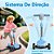 Patinete Elétrico 3 Rodas Dobrável 60w Com Luz Led Infantil Rosa - 81986 - Imagem 4