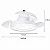 Lampada Ventilador de Teto Retrátil 120W Bocal E27 3 Pas - 84515 - Imagem 2