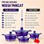 Jogo de Panelas Antiaderentes 5 Peças de Alta Qualidade Roxo - 80888 - Imagem 2