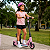 Patinete Elétrico 200w Com Banco Dobrável Led 21,6v 16km/h Rosa - 82929 - Imagem 3