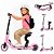 Patinete Elétrico 200w Com Banco Dobrável Led 21,6v 16km/h Rosa - 82929 - Imagem 1