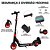 Patinete Elétrico 200w Com Banco Dobrável Led 21,6v 16km/h Rosa - 82929 - Imagem 7