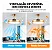 Ventilador Teto 300W Retrátil Luz Led Brilho Ajustável 6 Velocidades Dourado - 81138 - Imagem 6