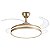 Ventilador Teto 300W Retrátil Luz Led Brilho Ajustável 6 Velocidades Dourado - 81138 - Imagem 2