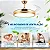 Ventilador Teto 300W Retrátil Luz Led Brilho Ajustável 6 Velocidades Dourado - 81138 - Imagem 10