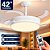Ventilador Teto Retrátil 300W Luz Led Brilho Ajustável 6 Velocidades Branco - 81138 - Imagem 1