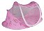 Berço Mosquiteiro para Bebe com Tenda e Cercadinho Portátil - Rosa Ursinho - 82941 - Imagem 2