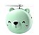 Mini Espelho Com Led e Ventilador Ursinho - Verde - 82977-4 - Imagem 1