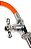 Torneira Flexível Gourmet de Bancada com 1/4 de Volta com Switch - Laranja - 83053 - Imagem 2