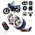 Caixa de Som e Alarme com Bluetooth Usb Sd Fm para Moto - Azul - 82559 - Imagem 4